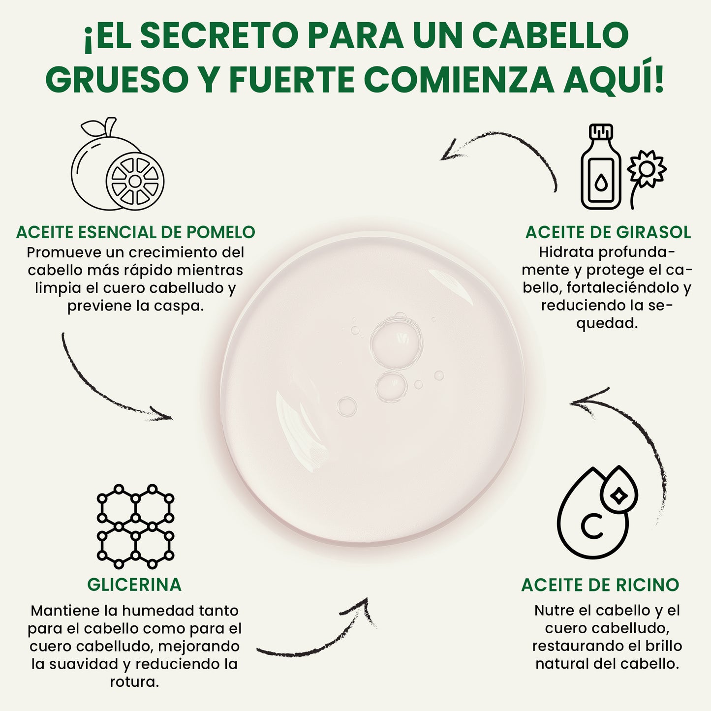 Suero para el Crecimiento Capilar y Champú de Pomelo Abera 6.09 oz